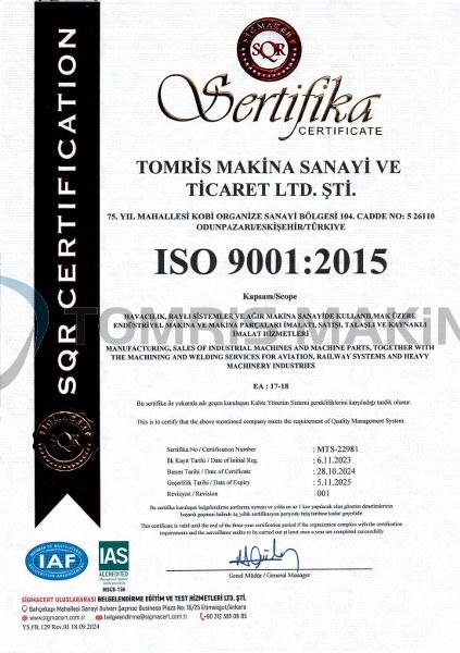 ISO 9001:2015 KALİTE YÖNETİM SİSTEMİ BELGEMİZ YENİLEDİK